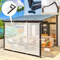 Lona Transparente Impermeável Durável | Rede De Proteção Solar , Tela De Jardim E Capas Para Móveis Dossel Externo À Pro