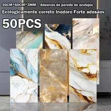 Placa Painel Mármore Flexível Adesivo 30cmX60cm/60cm x 60cm = 0,36m² Quarto Sala Lavabo Cozinha