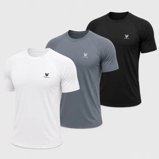 Kit 3 Camisetas Fitness Masculina Poliamida Dry Fit Academia Treino
