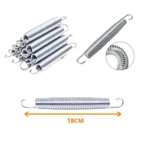 Kit com 55 Molas 18cm para Trampolim e Cama Elástica – Aço Carbono Durável