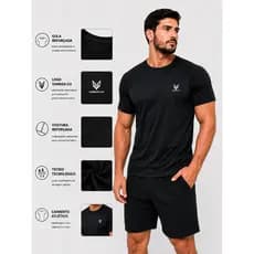 Camiseta Masculina Fitness 100% Poliamida | Leve, Respirável e Secagem Rápida Vonken Co