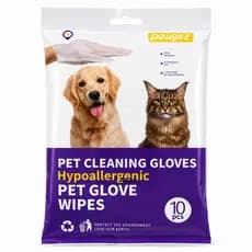 Luvas Descartáveis Banho a Seco para Cachorro e Gato Higienização Pet