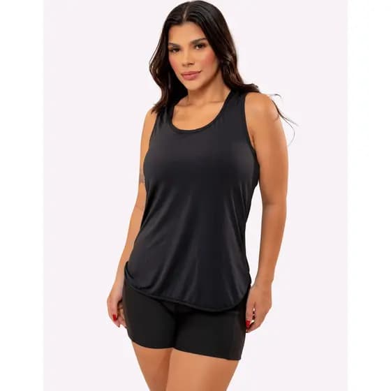 Camiseta Corrida Dry Fit Long Line Feminina Tampa Bumbum Para Academia Fitness Poliamida