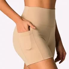 Short Zero Transparência Suplex: Feminino Academia Fitness Bermuda Ciclista Poliamida Com Bolso