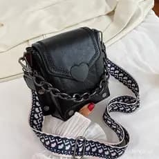 Bolsa Transversal Pequena Feminina para Telefone e Cartões, Bolsa Casual com Chaveiro Y9CD