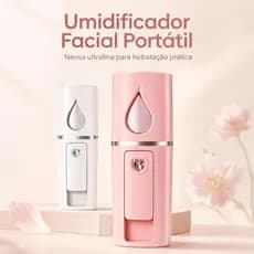 Mini Umidificador Facial Portátil Nano Spray com Espelho Integrado, Névoa Ultrafina para Hidratação da Pele, Compacto pa