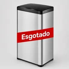 Lixeira Retangular Inox 50L com Sensor de Presença 60x34x25