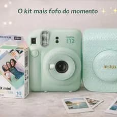 Câmera Instantânea Instax Mini 12 Kit Verde Menta Fujifilm