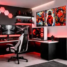 Quadro Decorativo De Parede Mundo Gamer 50X90 Quarto Sala Escritorio