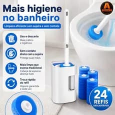 Disposable Toilet Brush or Refill 16/24 Toilet and Wall Bathroom AUXOM