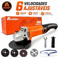 Esmerilhadeira 850W AUXOM | 6 Velocidades e 11000 RPM | Ideal para Corte, Desbaste e Remoção