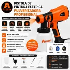Pulverizador de Tinta Elétrico AUXOM 600W - Pintura Uniforme e Sem Respingo, Ideal para Casa e Móveis