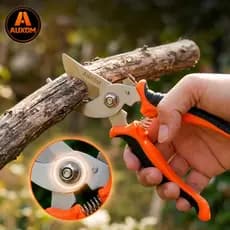 AUXOM Tesoura de Poda Profissional 17,5cm Aço Inoxidável Super Afiada Para Jardim Galhos Plantas