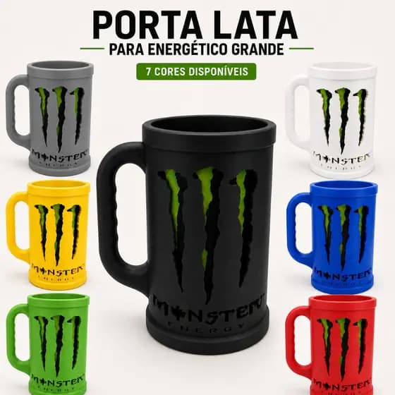 Porta Lata Tipo Caneca Para Energético Grande Compatível Monster