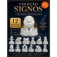 Boneco Signos Coleção Mini Boneco Decorativo com Base + Boneco Chaveiro