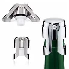 Tampa Para Espumante Vinho Inox Vedação Pressão Conservador Garrafa Rolha Hermética Cozinha Bar