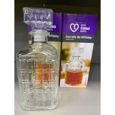 Garrafa de Whisky de Vidro 1L com Tampa de Vedação | Decorativa Modelo Buffalo e Arcyle