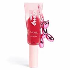 Gloss Febella Cherry Chic Com Chaveiro Balloon Dog - 6 Cores - Brilho Espelhado - Hidratante Labial