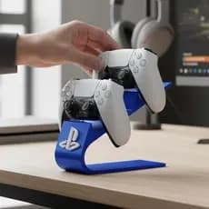 Suporte para 2 Controles PS5 DualSense Organizador de Mesa Base Gamer