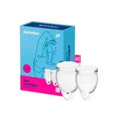 Kit 2 Coletores Menstruais de Silicone Reutilizáveis 15ml e 20ml