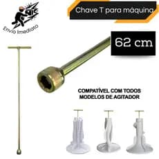 Chave T para Maquina de Lavar 10mm Longa 62cm  Agitador Brastemp Electrolux