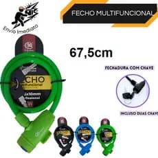 Corrente Cadeado para Moto Alta Segurança Trava Antifurto Reforçada Aço Temperado Emborrachado
