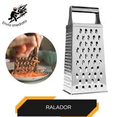Ralador de Legumes e Queijo Fatiador Aço Inox Quatro Faces Multiuso Cortador Original para Cozinha