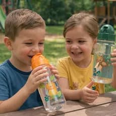 Garrafinha Infantil 400ml Macaco Leão 🐵🦁 | Ideal Escola Passeios  Leve e Resistente