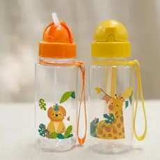 Garrafinha Infantil 400ml Girafa Leão 🦒🦁 | Ideal para Escola, Passeios Prática e Leve