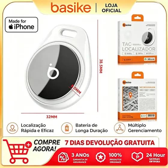 Basike airtag rastreador portátil anti-perda com localização gps，rastreador tempo real que funciona com apple，dw347