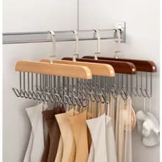 Kit4/3/2/1 Cabide de Madeira Multi-uso Para Cintos Gravatas Cachecóis Sutiãs Colares Organizador em Geral