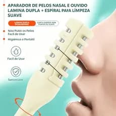 Aparador Nasal Premium - Cabeça Dupla 360° Girando, Lavável, Portátil e Durável