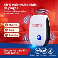 1/2/3/4/5 Unidades Repelente Eletrônico Ultrassônico Mosca Pernilongos Baratas Morcegos repele e Espanta Ratos bivolt