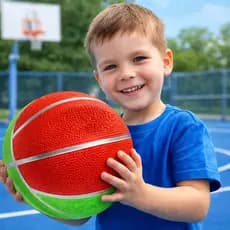 Bola basquete infantil vinil texturizada esportiva resistente diversão recreação