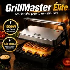 Sanduicheira Elétrica Grill 1000W 127V - Inox
