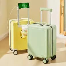 Bagagem novo estilo leve maleta de transporte 53cm caso carrinho viagem feminino mudo crianças pequena senha mala mascul