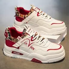 Primavera sapatos masculinos novo estilo respirável sapatos brancos estudantes masculinos na moda All-Match de sola gros