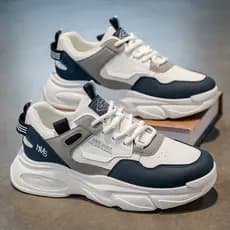 Novo estilo respirável juventude sapatos esportivos estilo masculino na moda All-Match sapatos de sola grossa Casual cor