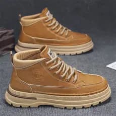 Outono novo estilo de alta qualidade Martin botas masculinas versão coreana na moda All-Match sapatos de sola grossa Cas