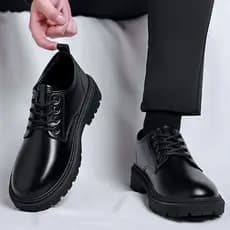 Novo estilo respirável à prova dwaterproof água sapatos de couro preto versão coreana masculina All-Match sapatos de sol