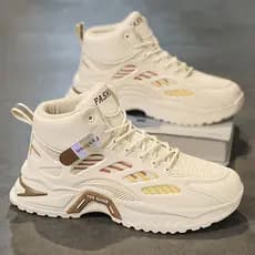 Novo estilo respirável tênis de malha de alta qualidade masculino na moda All-Match sapatos de sola grossa sapatos casua