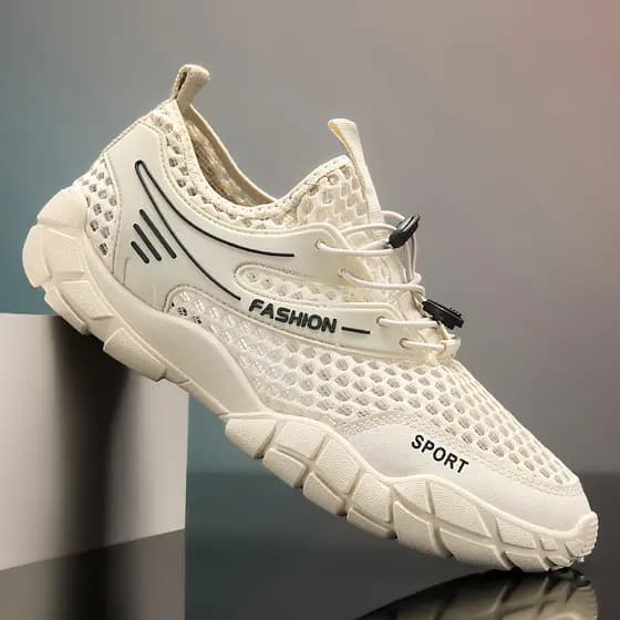 Estilo fino única malha respirável sapatos de malha masculino montanhismo lazer esportes sapatos na moda lazer ao ar liv