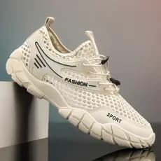 Estilo fino única malha respirável sapatos de malha masculino montanhismo lazer esportes sapatos na moda lazer ao ar liv