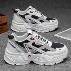 Novo estilo tênis de malha respirável estilo masculino na moda All-Match sapatos de sola grossa com aumento de altura sa