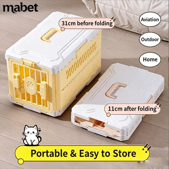 Caixa de ar para gatos, estojo de transporte dobrável, gaiola para cães, gaiola para animais de estimação, mala, caixa d