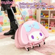 Bagagem infantil de desenho animado 3D/estojo de transporte de roda Universal silencioso/estojo de carrinho infantil de
