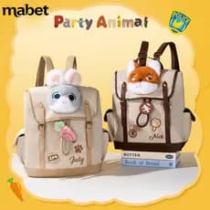 Mochila genuína Disney Disney/mochila fofa de pelúcia Crazy Animal City/mochila Judy Nick/presente de ano novo