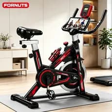 FORNUTS Bicicleta Ergométrica Até 150kg Inércia 15kg Ajustável Alto Silenciosa Bike Spinning Para Fitness