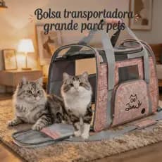 Saco e Bolsa Transporte Pet para Cachorro Gato, Espaço Extragrande Resistente Ajustável para Viagem, Carro e Passeio