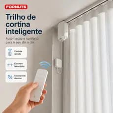 FORNUTS Trilho Motorizado para Cortina Inteligente Ajustável Controle Remoto